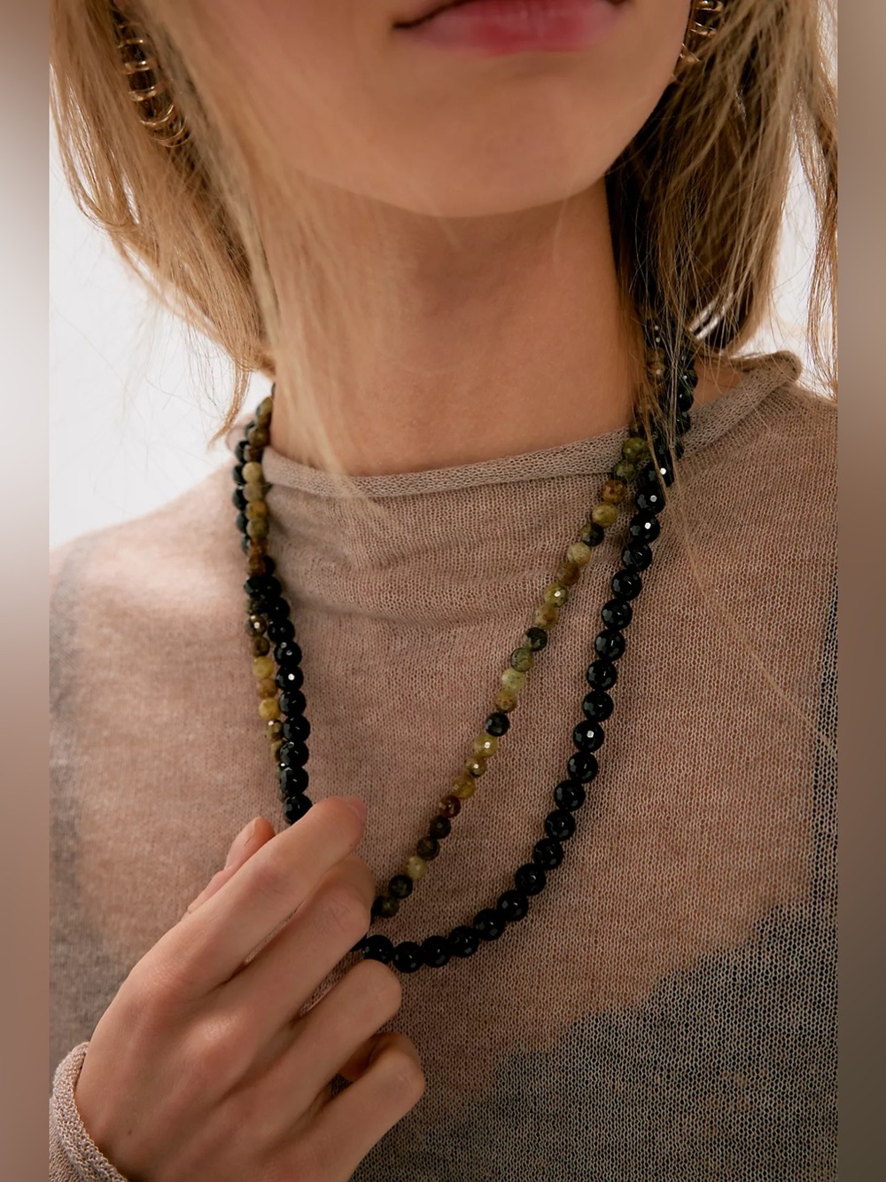 Chan Luu Onyx Beaded Necklace